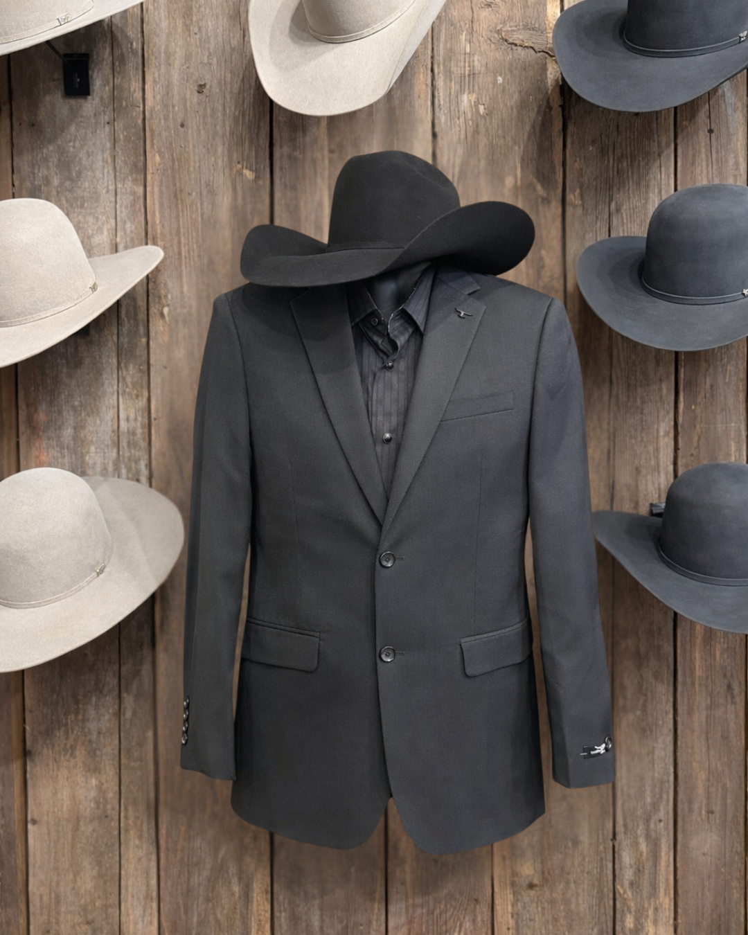 Black Textured Sports Coat