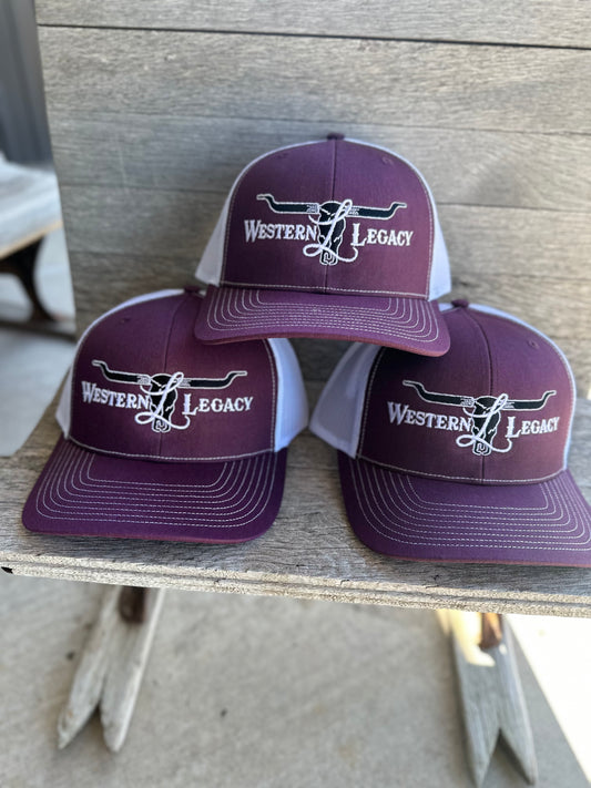 WL 112 Trucker Cap Maroon/White